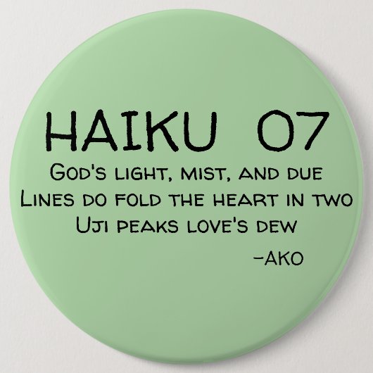 HAIKU 07 RONDE BUTTON 6,0 CM (Voorkant)