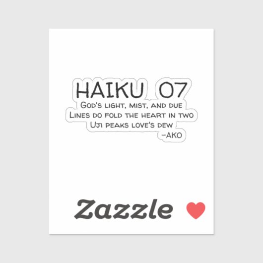 HAIKU 07 STICKER (Vel)