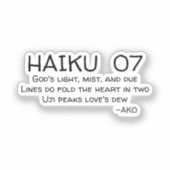 HAIKU 07 STICKER (Voorkant)