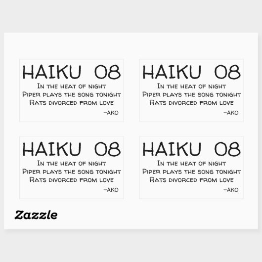 HAIKU 08 RECHTHOEKIGE STICKER (Vel)