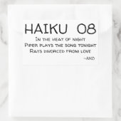 HAIKU 08 RECHTHOEKIGE STICKER (Tas)