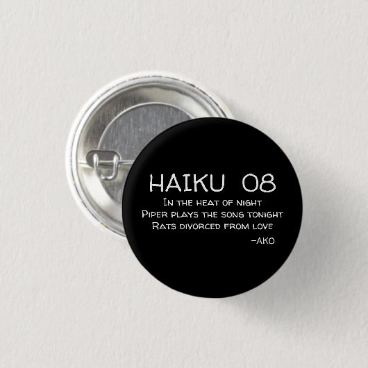 HAIKU 08 RONDE BUTTON 3,2 CM (Voorkant /achterkant)
