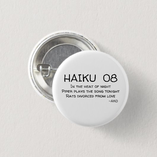 HAIKU 08 RONDE BUTTON 3,2 CM (Voorkant /achterkant)