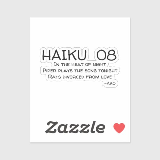 HAIKU 08 STICKER (Vel)
