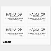 HAIKU 09 RECHTHOEKIGE STICKER (Vel)