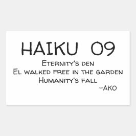 HAIKU 09 RECHTHOEKIGE STICKER
