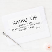 HAIKU 09 RECHTHOEKIGE STICKER (Envelop)