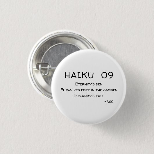 HAIKU 09 RONDE BUTTON 3,2 CM (Voorkant /achterkant)
