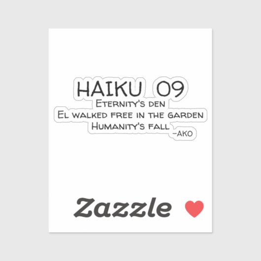 HAIKU 09 STICKER (Vel)