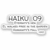 HAIKU 09 STICKER (Voorkant)