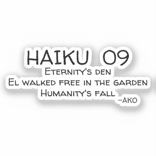 HAIKU 09 STICKER (Voorkant)