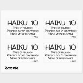 HAIKU 10 RECHTHOEKIGE STICKER (Vel)