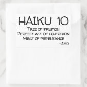 HAIKU 10 RECHTHOEKIGE STICKER (Tas)