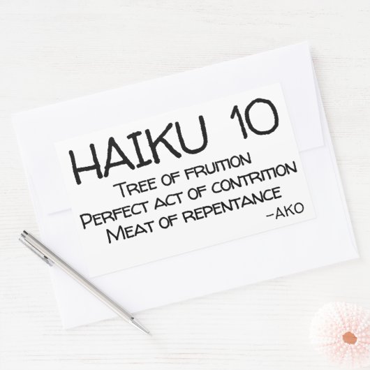 HAIKU 10 RECHTHOEKIGE STICKER (Envelop)