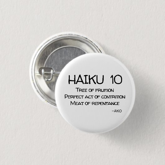 HAIKU 10 RONDE BUTTON 3,2 CM (Voorkant /achterkant)