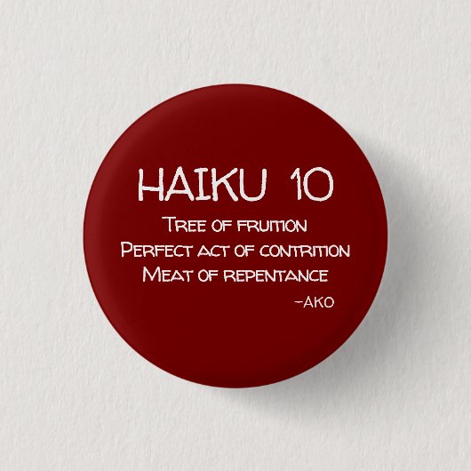 HAIKU 10 RONDE BUTTON 3,2 CM (Voorkant)
