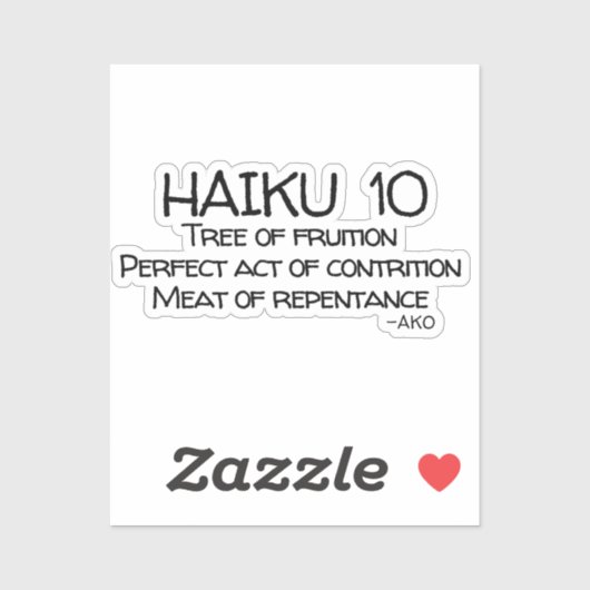 HAIKU 10 STICKER (Vel)