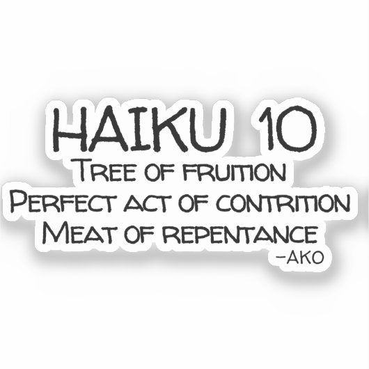 HAIKU 10 STICKER (Voorkant)