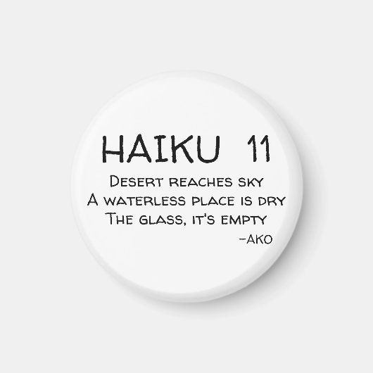 HAIKU 11 Button Magneet (Voorkant)