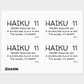 HAIKU 11 RECHTHOEKIGE STICKER (Vel)