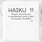 HAIKU 11 RECHTHOEKIGE STICKER (Tas)