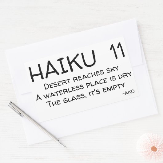 HAIKU 11 RECHTHOEKIGE STICKER (Envelop)