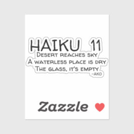 HAIKU 11 STICKER