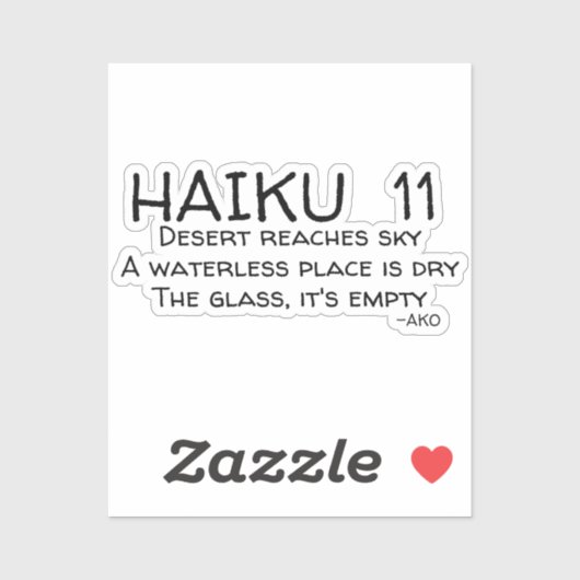 HAIKU 11 STICKER (Vel)