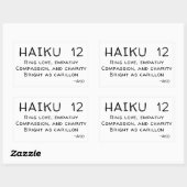 HAIKU 12 RECHTHOEKIGE STICKER (Vel)