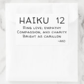 HAIKU 12 RECHTHOEKIGE STICKER (Tas)