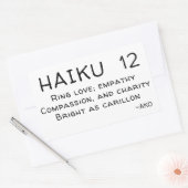 HAIKU 12 RECHTHOEKIGE STICKER (Envelop)