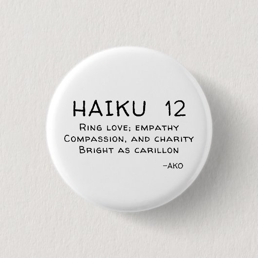 HAIKU 12 RONDE BUTTON 3,2 CM (Voorkant)