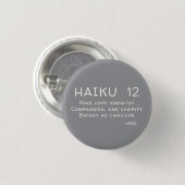 HAIKU 12 RONDE BUTTON 3,2 CM (Voorkant /achterkant)