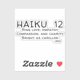 HAIKU 12 STICKER