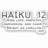 HAIKU 12 STICKER (Voorkant)