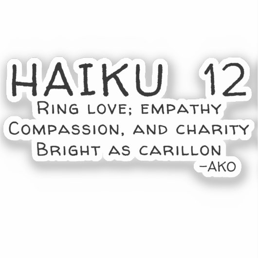 HAIKU 12 STICKER (Voorkant)