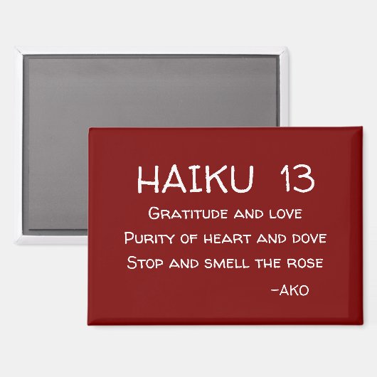 HAIKU 13 MAGNEET (Voorkant / Achterkant)