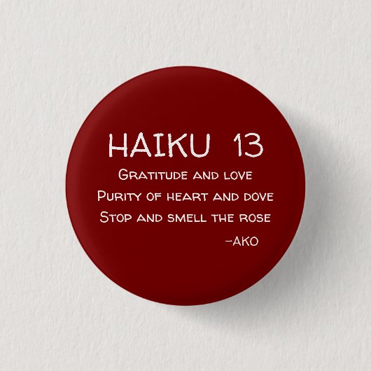 HAIKU 13 RONDE BUTTON 3,2 CM (Voorkant)
