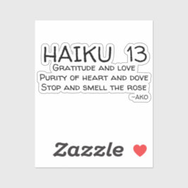 HAIKU 13 STICKER