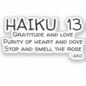 HAIKU 13 STICKER (Voorkant)