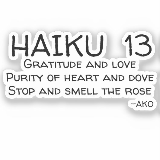 HAIKU 13 STICKER (Voorkant)
