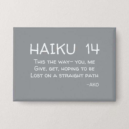HAIKU 14 BUTTON (Voorkant)