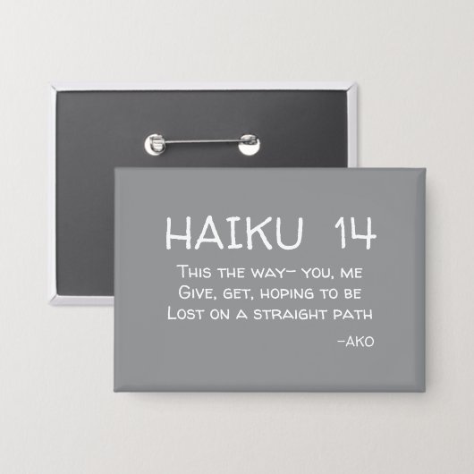HAIKU 14 BUTTON (Voorkant / Achterkant)