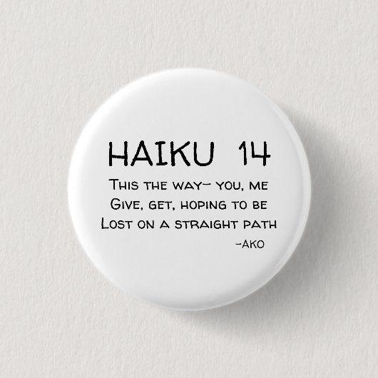 HAIKU 14 Button (Voorkant)