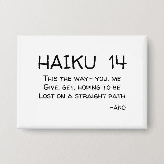 HAIKU 14 BUTTON (Voorkant)