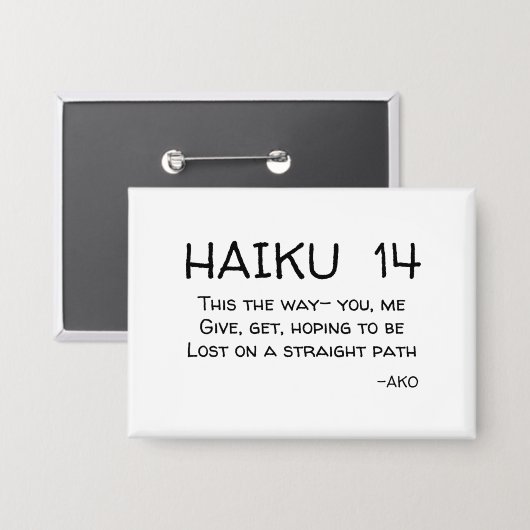 HAIKU 14 BUTTON (Voorkant / Achterkant)