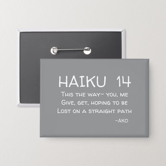 HAIKU 14 Button (Voorkant / Achterkant)