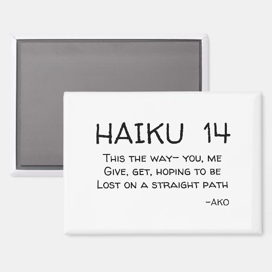 HAIKU 14 MAGNEET (Voorkant / Achterkant)