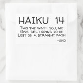 HAIKU 14 RECHTHOEKIGE STICKER (Tas)