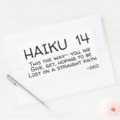 HAIKU 14 RECHTHOEKIGE STICKER (Envelop)